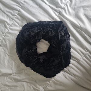 Krazy Kat Black Velvet Scarf Luxurious Wrap